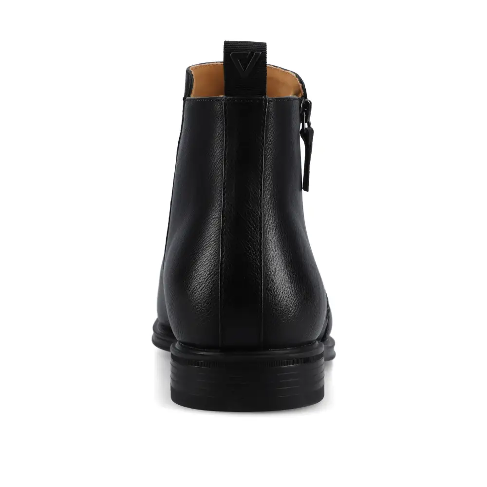 Black Zipper Ankle Work Boots