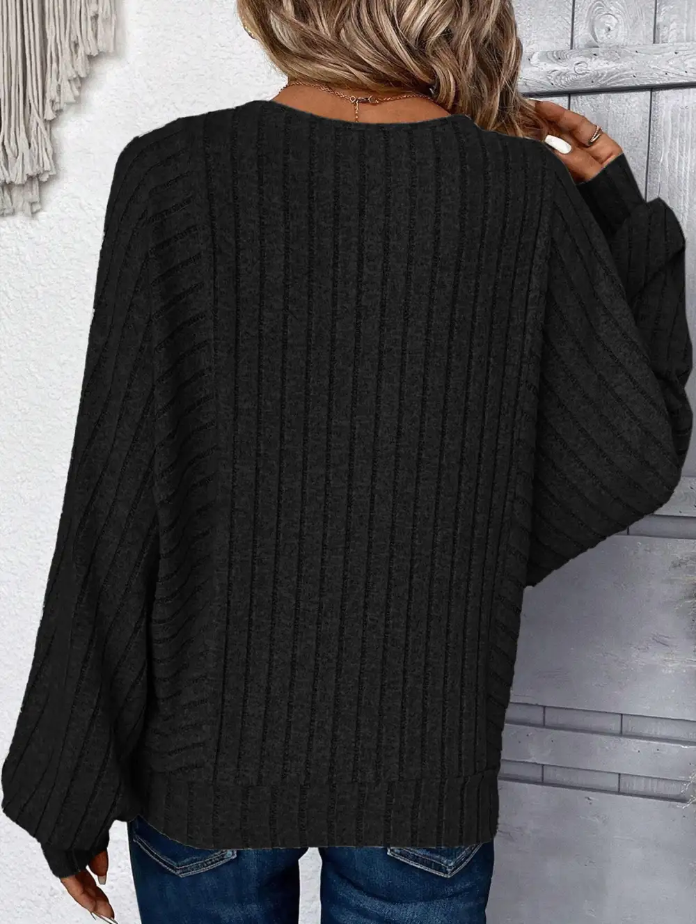 Plus Size Lantern Sleeve Top