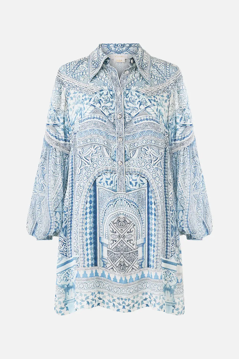 Shirt Dress with Blouson Sleeve