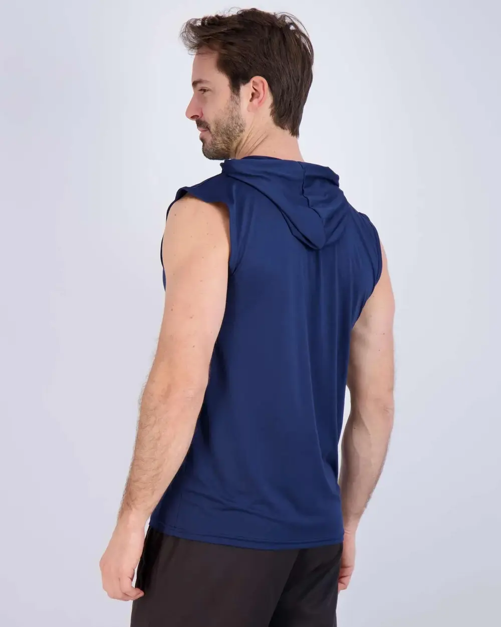 Men's Dry-Fit Active Hooded Tank Top Workout Drawstring Top (Available in Big & Tall)