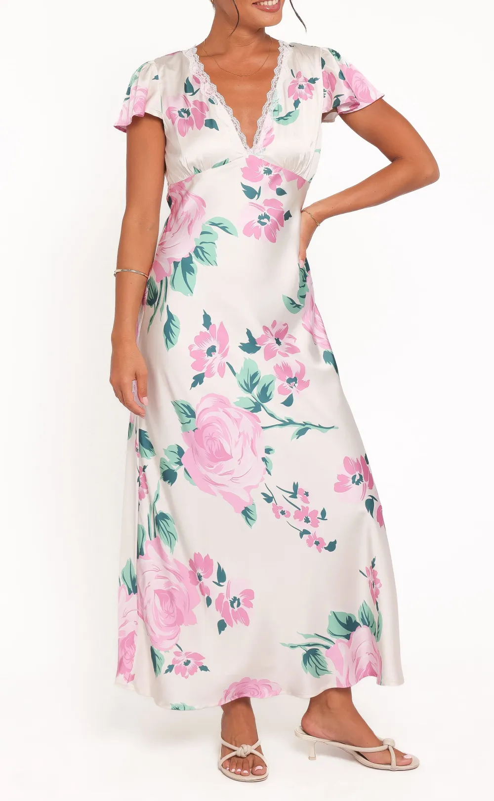 Slip V-Neck Midi Dress