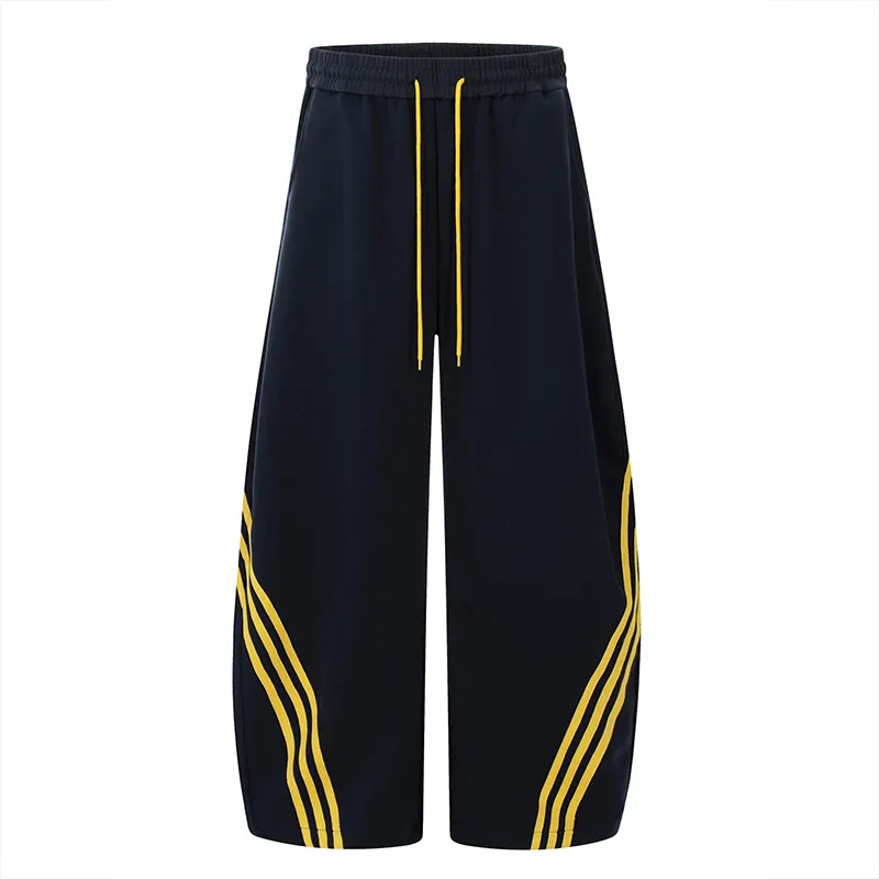 Drawstring Striped Sweatpants