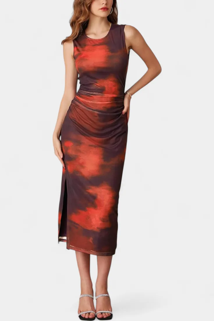 Art-Print Maxi Dress