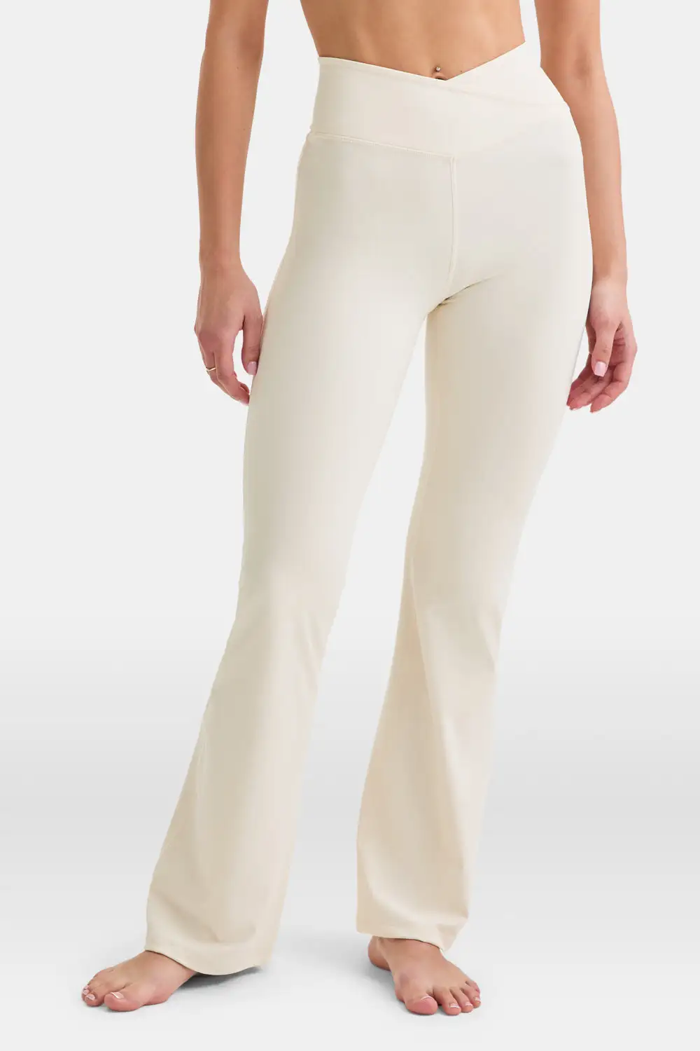 Training Wrap Waist Flared Yoga Leggings