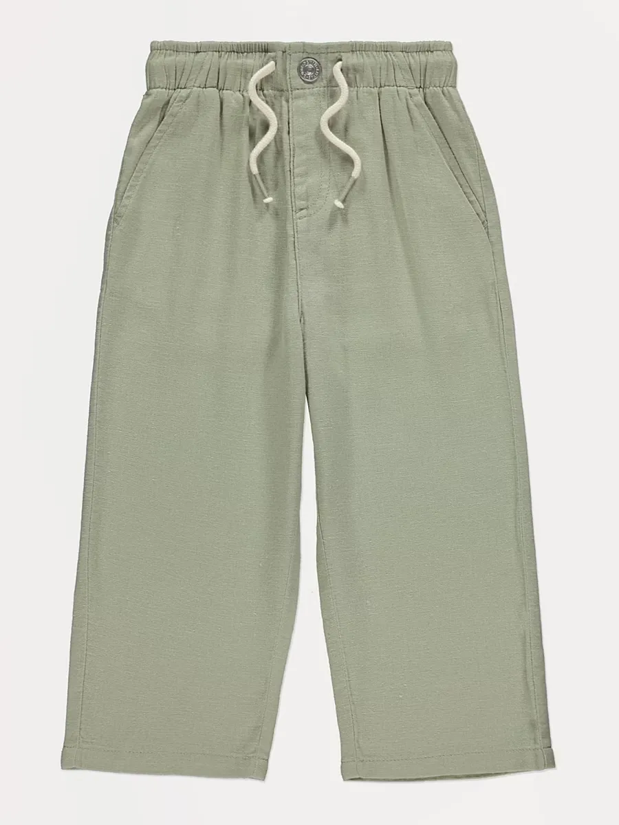 Sage Green Trousers with Linen