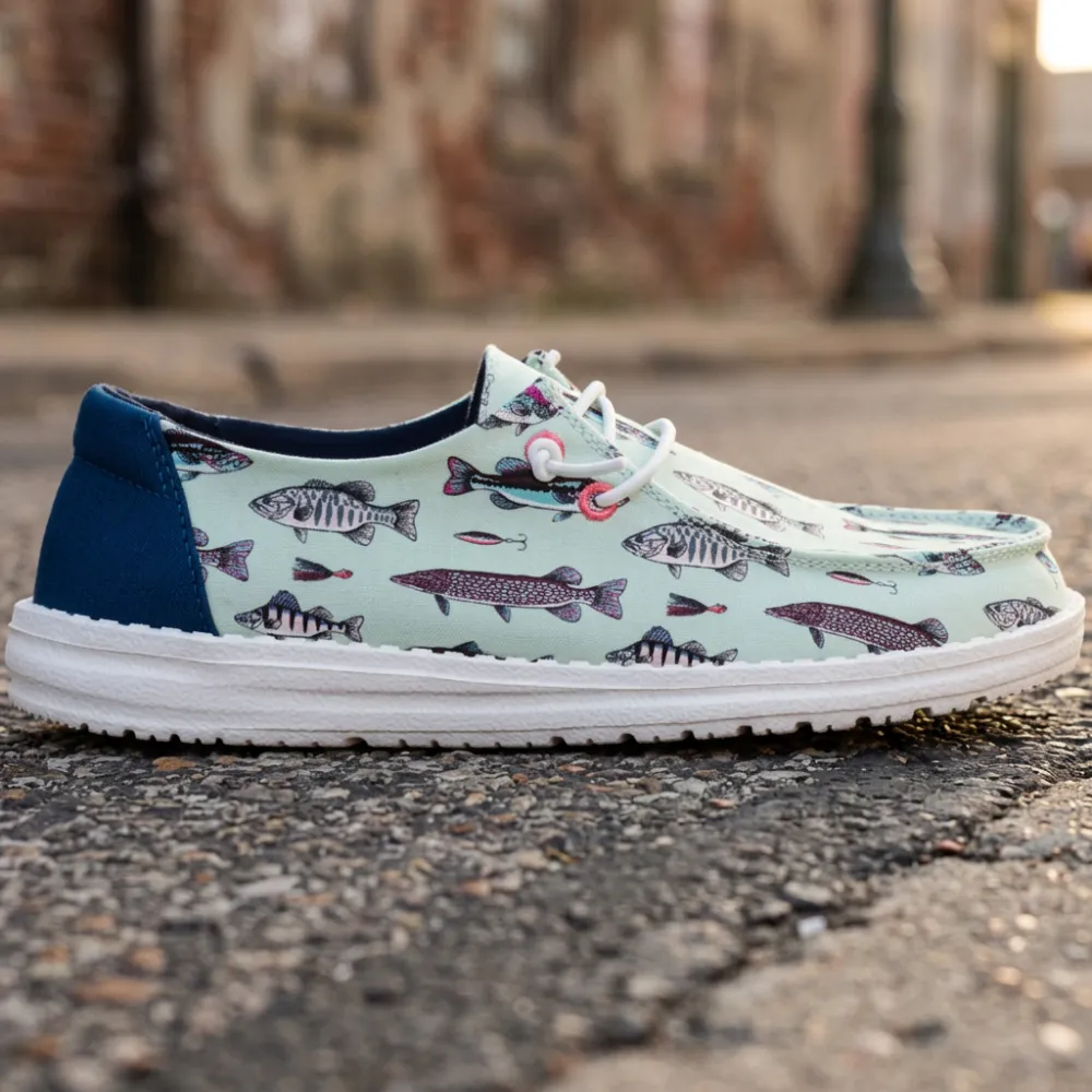Wendy Fish Lure Printed Casual Slip On Shoes