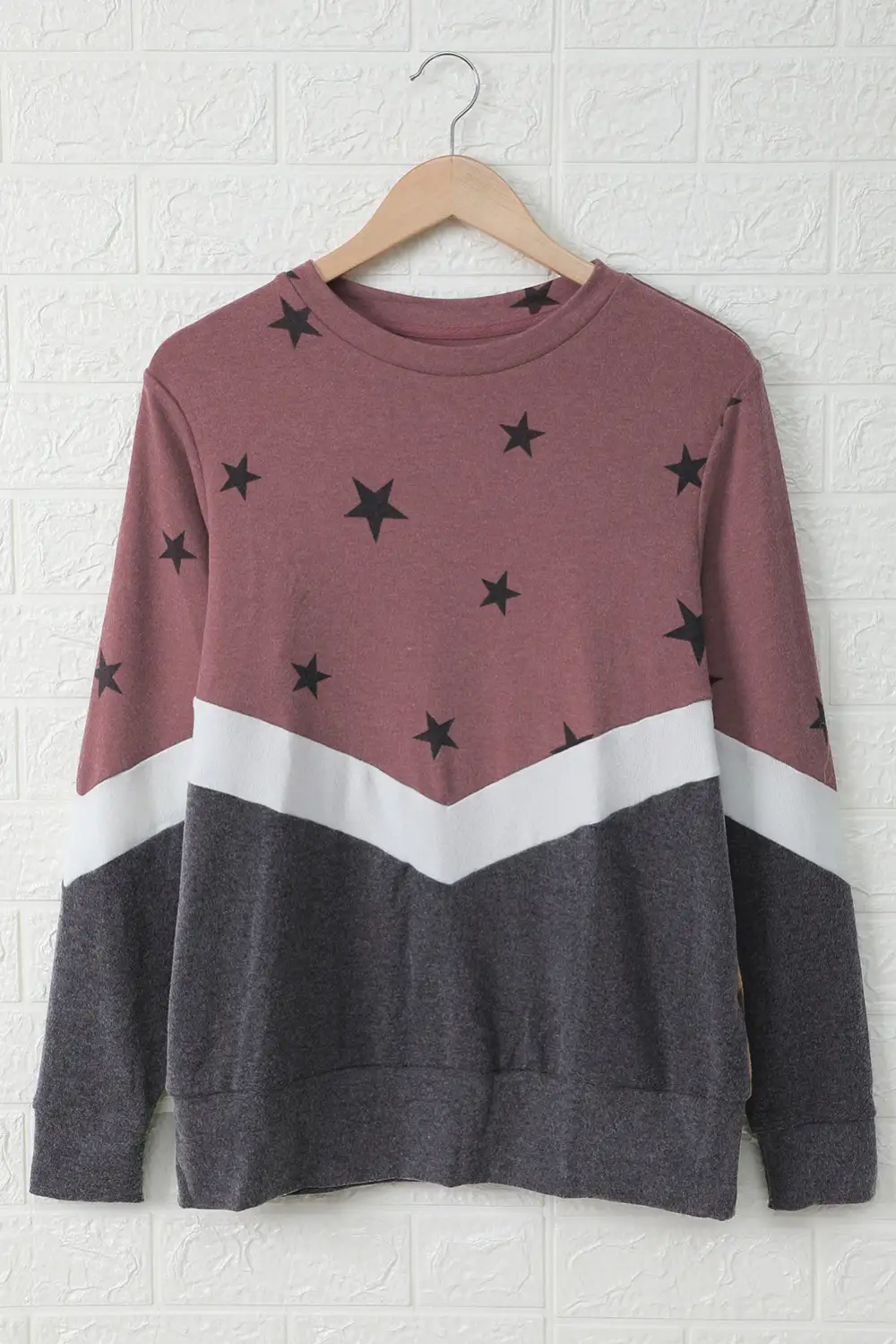 Star Color Block Sweatshirt