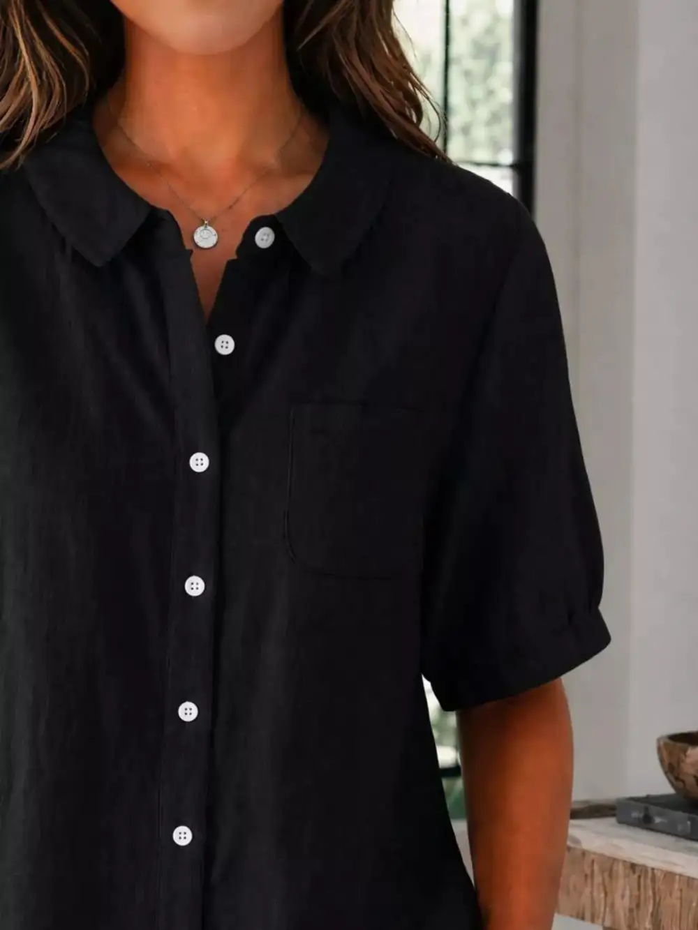 Button-Up Short Sleeve Shirt