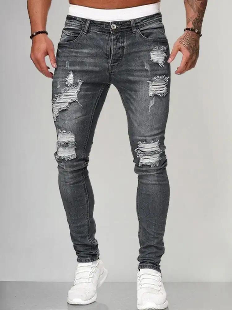Distressed Slim Fit Jeans