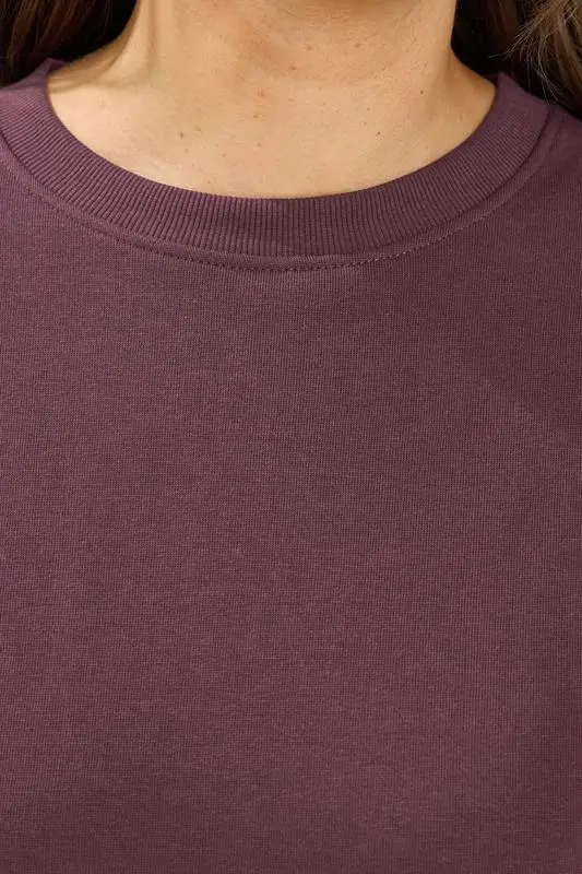 Burgundy Red Crew Neck Sweatshirt