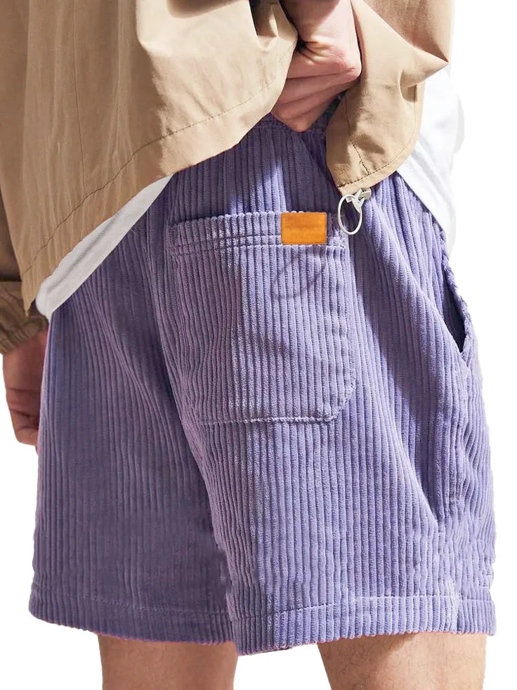 Roomy Corduroy Seamed Detail Shorts