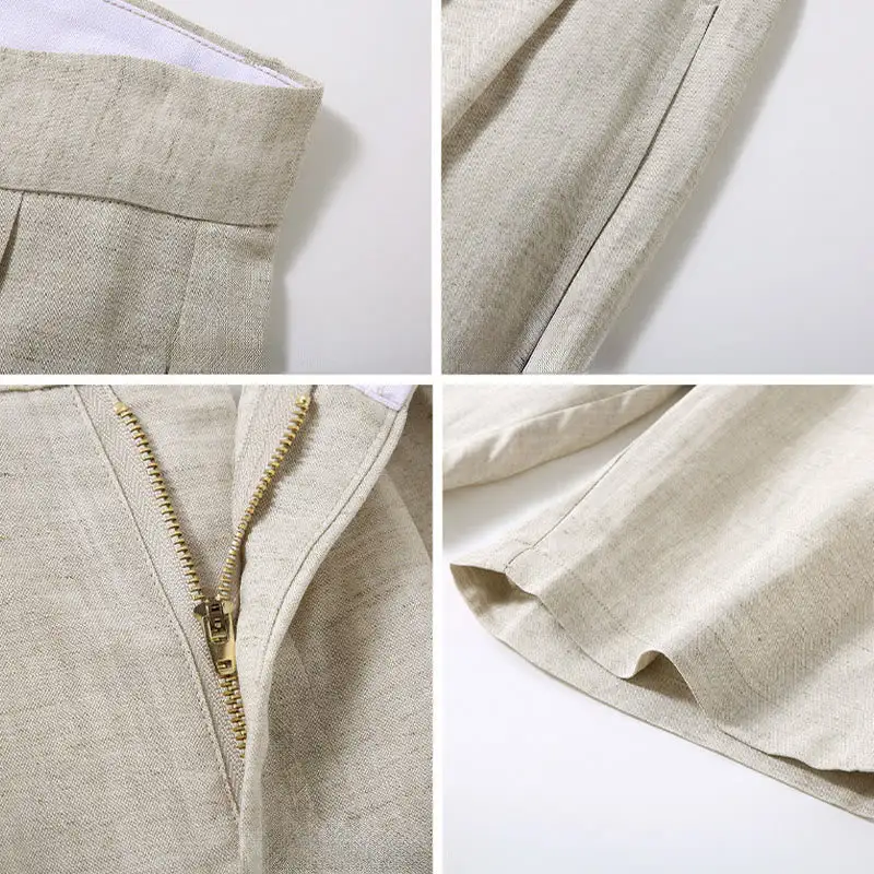 Pleated Pocketed Shorts