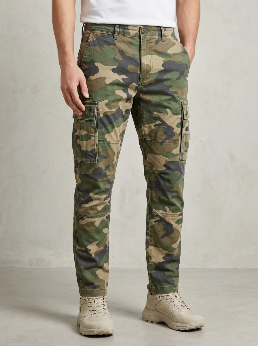 Outdoor-Ready Camouflage Military-Inspired Camouflage Cargo Pants