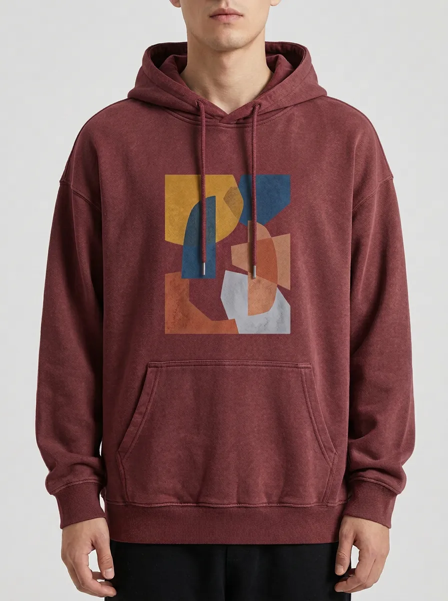Unisex Washed Finish Metal Tip Hoodie