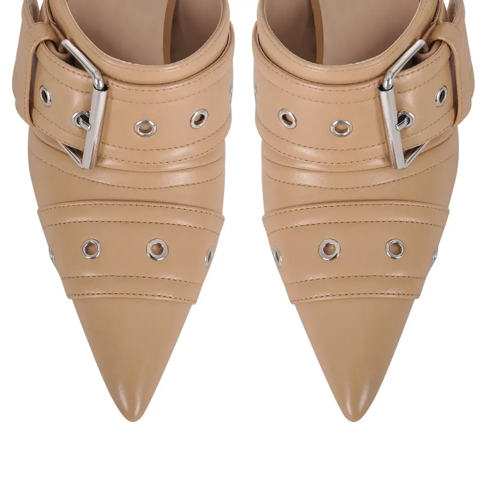 Sleek Pointed Toe Stiletto Buckle Strap Pumps