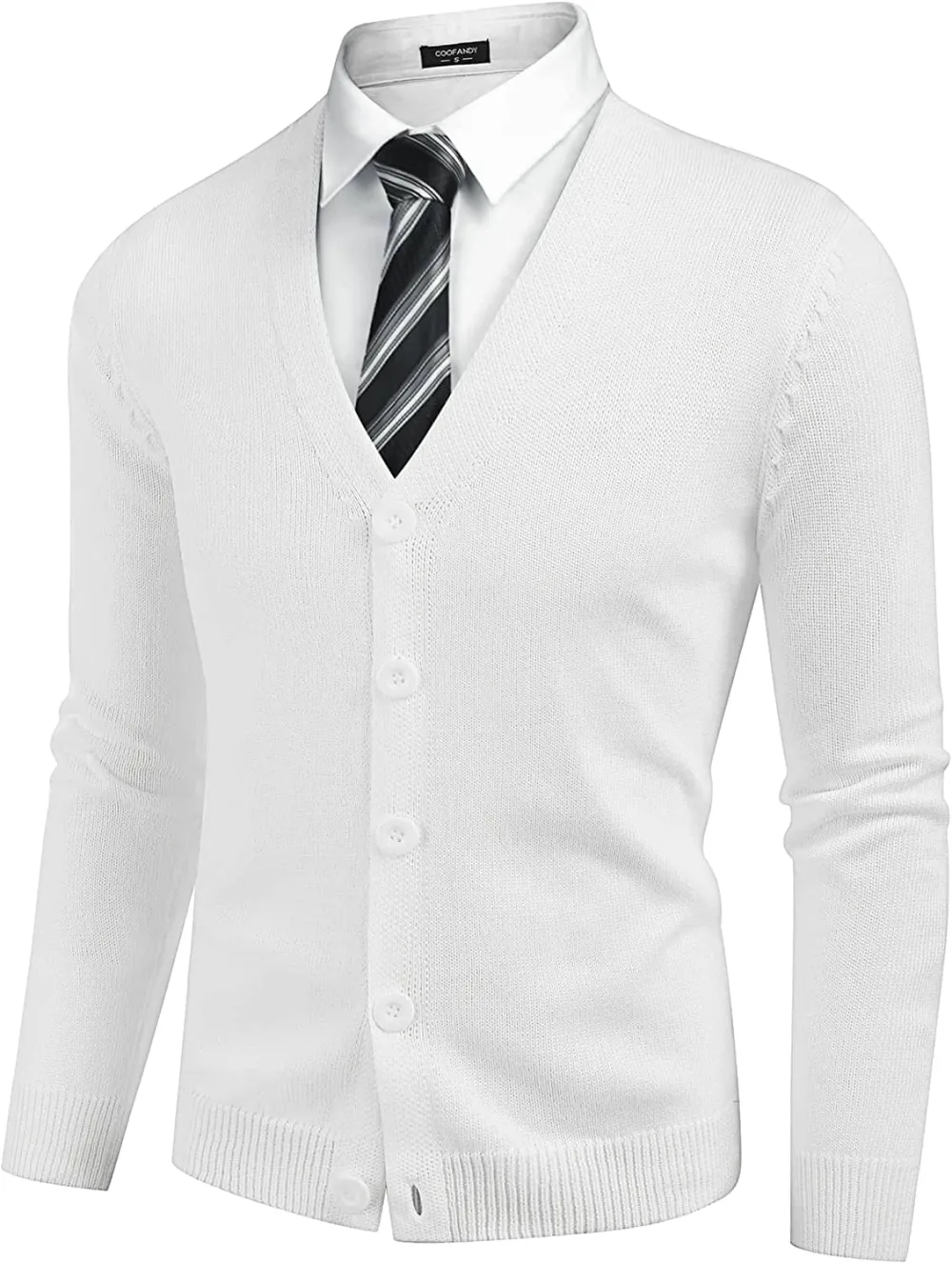 V Neck Lightweight Button Down Knitted Sweater Jeans