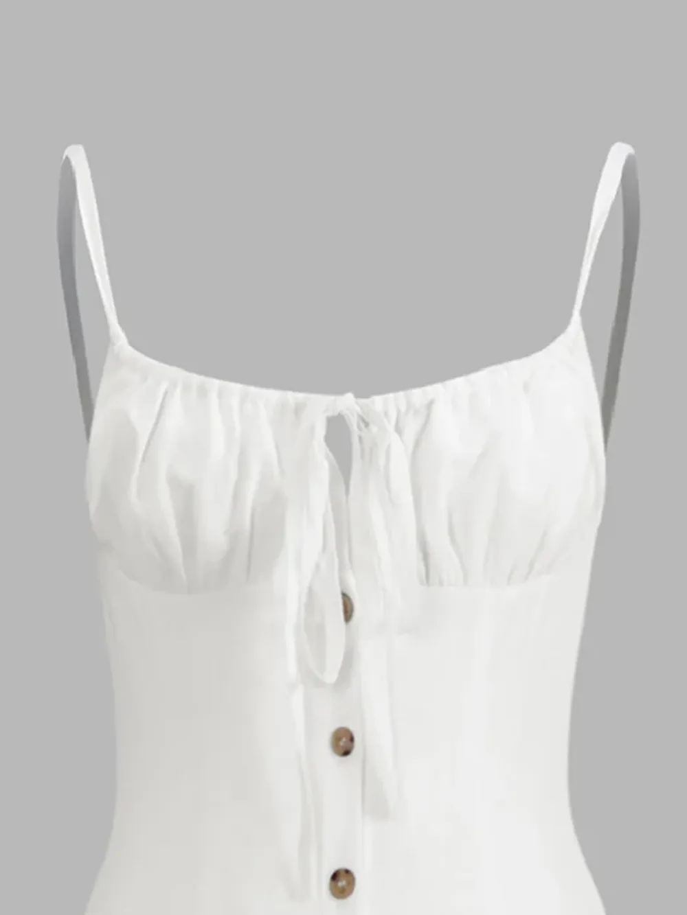 Linen Plain Mini Dress