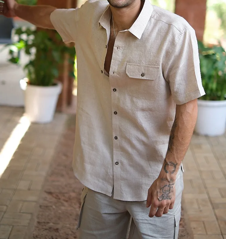 Ginger Short Sleeve Linen Shirt