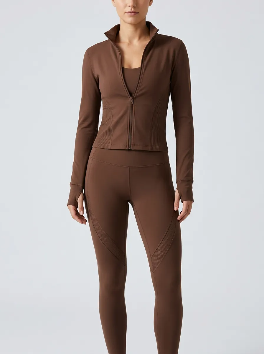 Utility Seamless Design Detail Women's Three Piece Activewear Set
