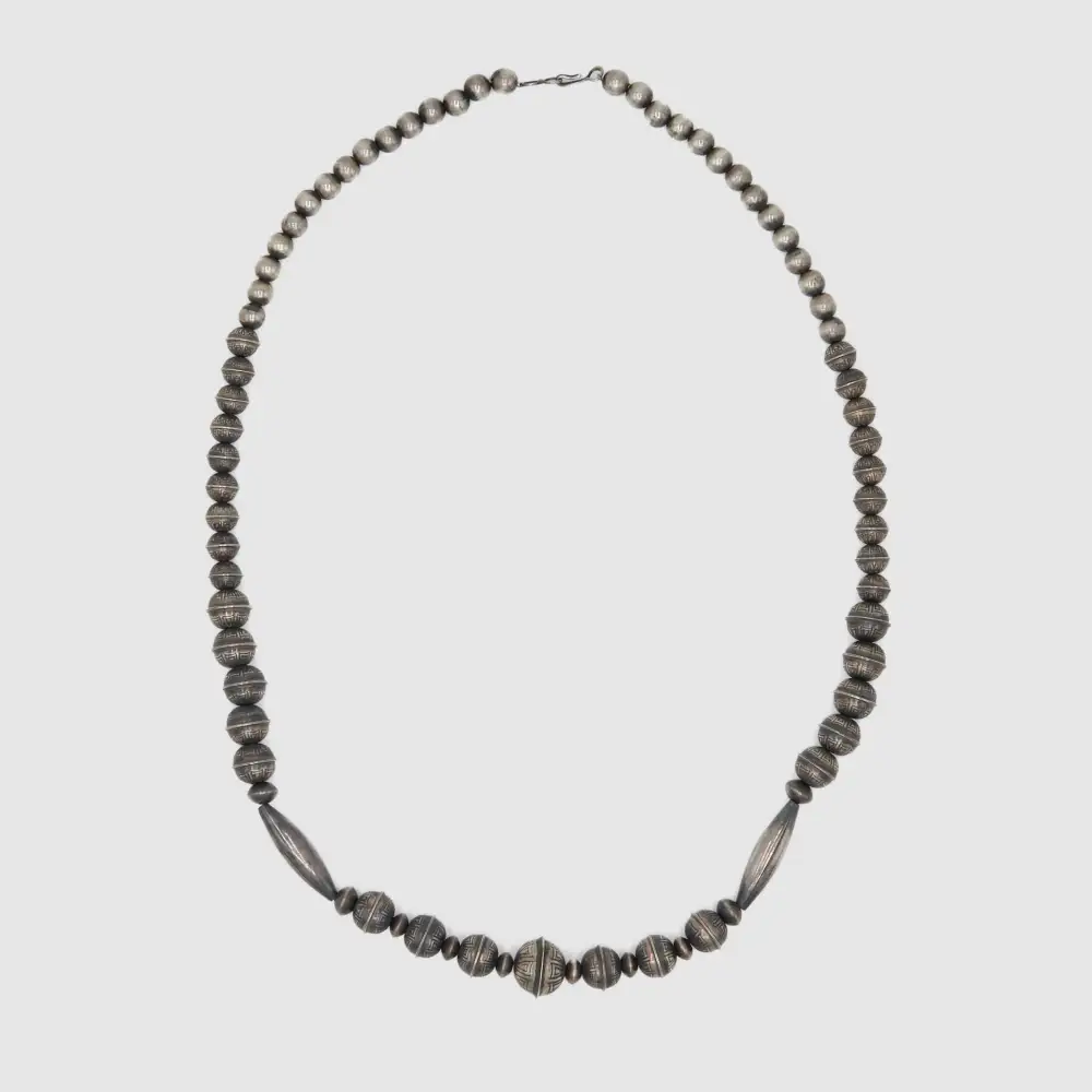 Sterling Bead Statement Necklace