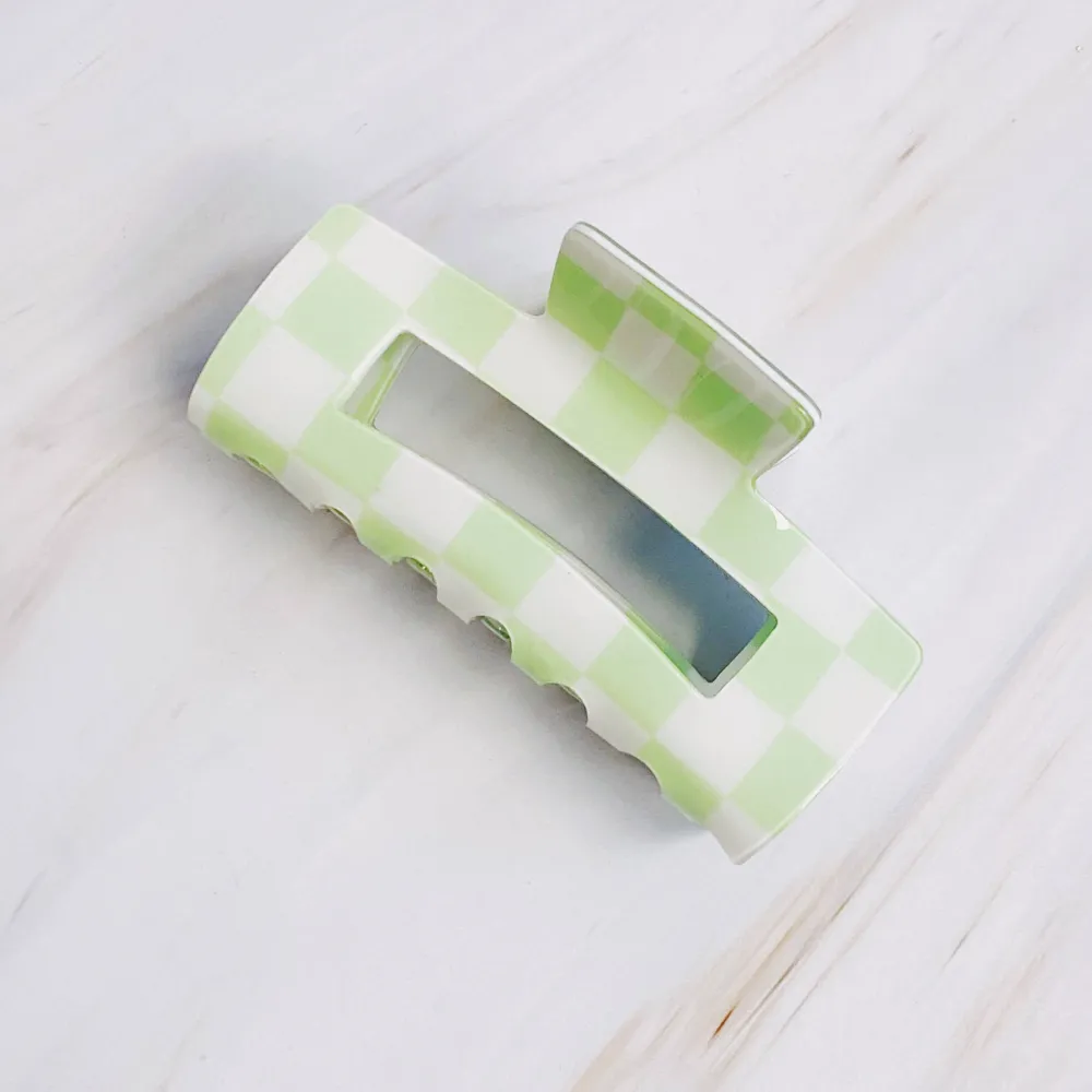 Checker Pattern Everyday Hair Claw