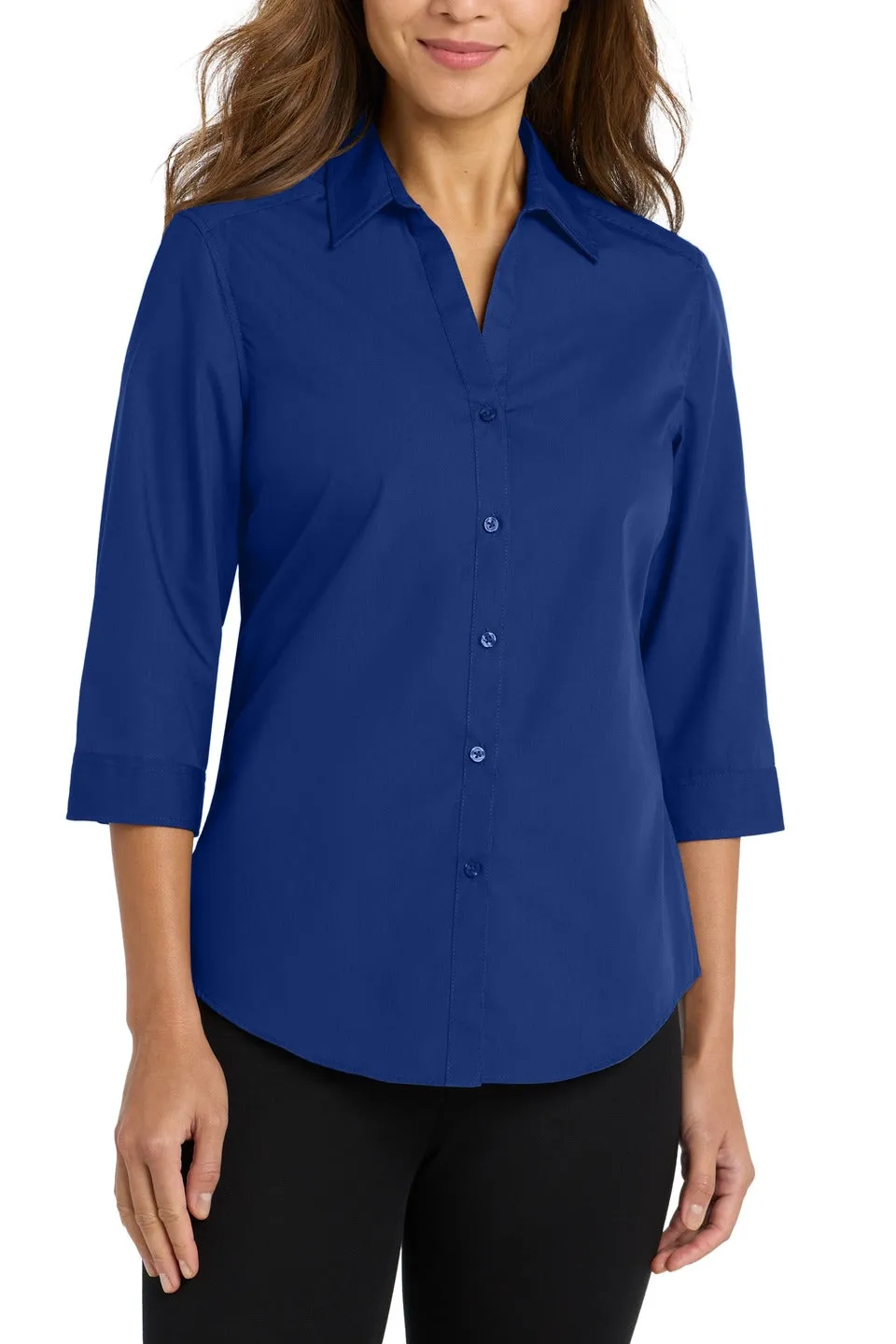 Women's Tall Cotton-Blend Poplin Shirt
