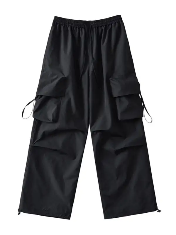 Pocket Sports Cargo Loose Casual Drawstring Pants