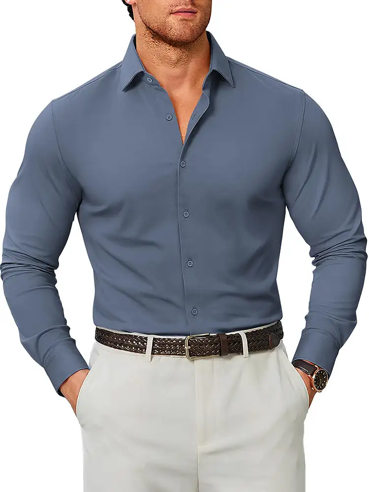 Smooth Weave Formal Cut Dress Shirt