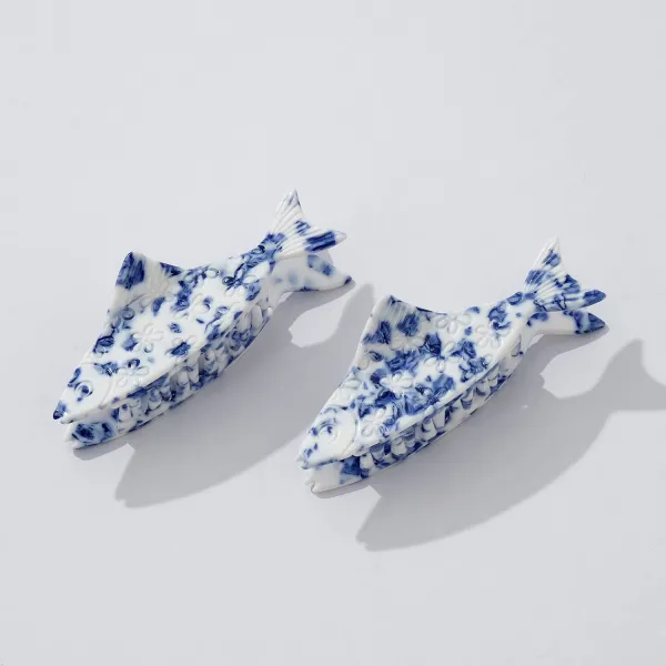 Floral Fish Claw Clip