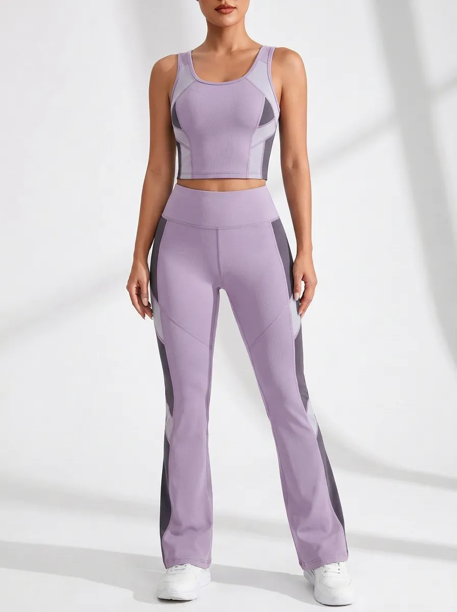 Colorblock Linework Flare Active Set