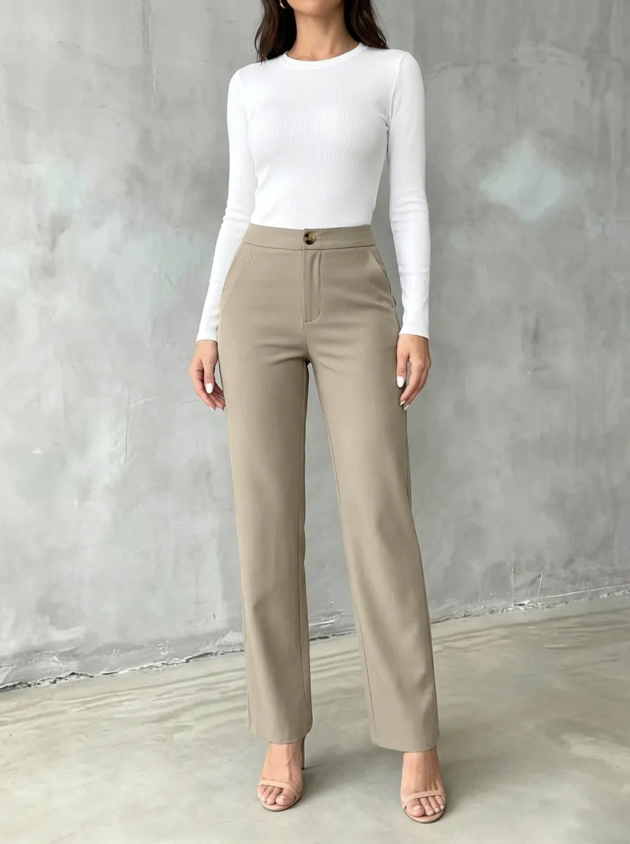 Women's Classic Weekend Stretch Mid Rise Straight Leg Pants