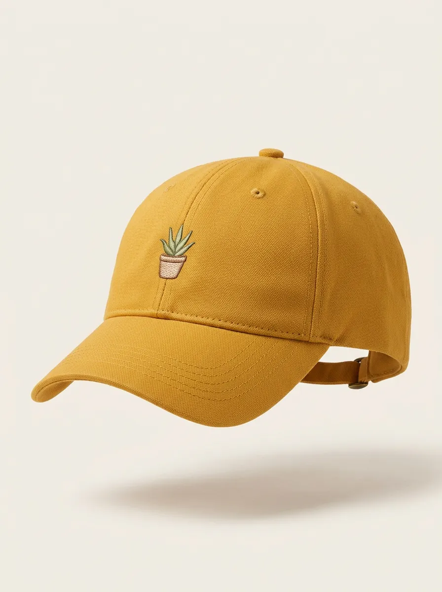 Minimal Plant-Lover Embroidered Unisex Baseball Cap