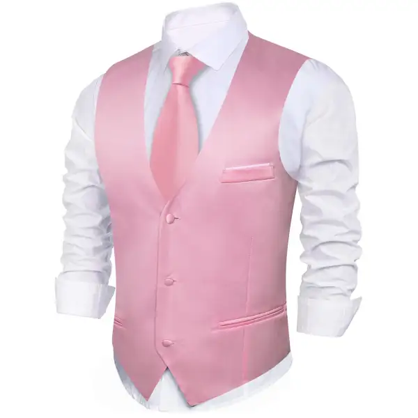 Refined Solid V Neck Casual Dress Vest