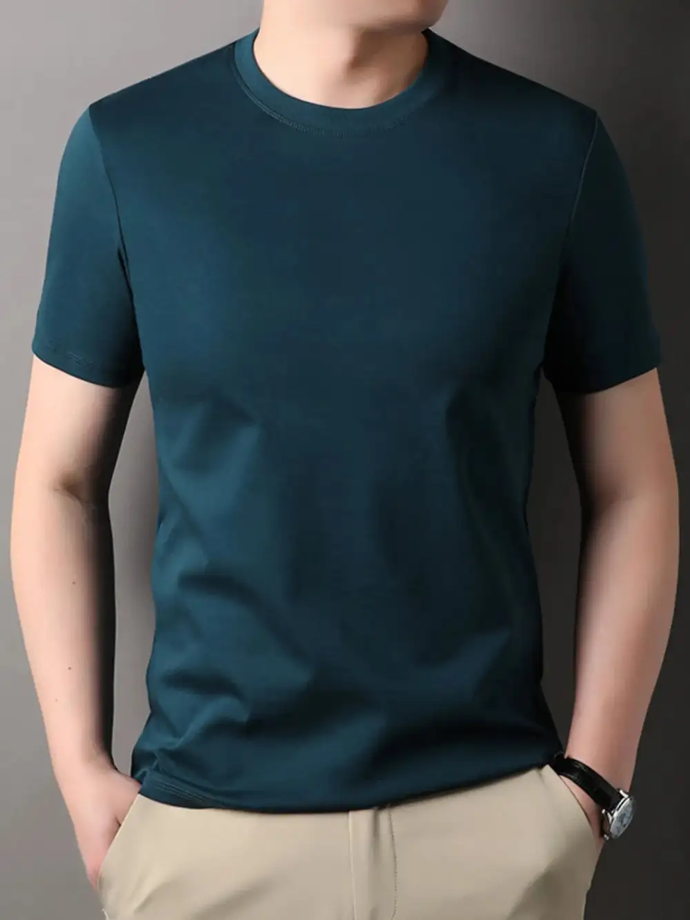 Cotton Short-Sleeve Crew-Neck T-Shirt