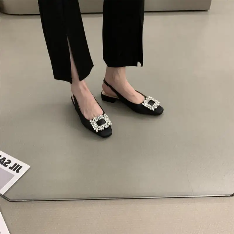 Buckle Strap Block Heel Sandals