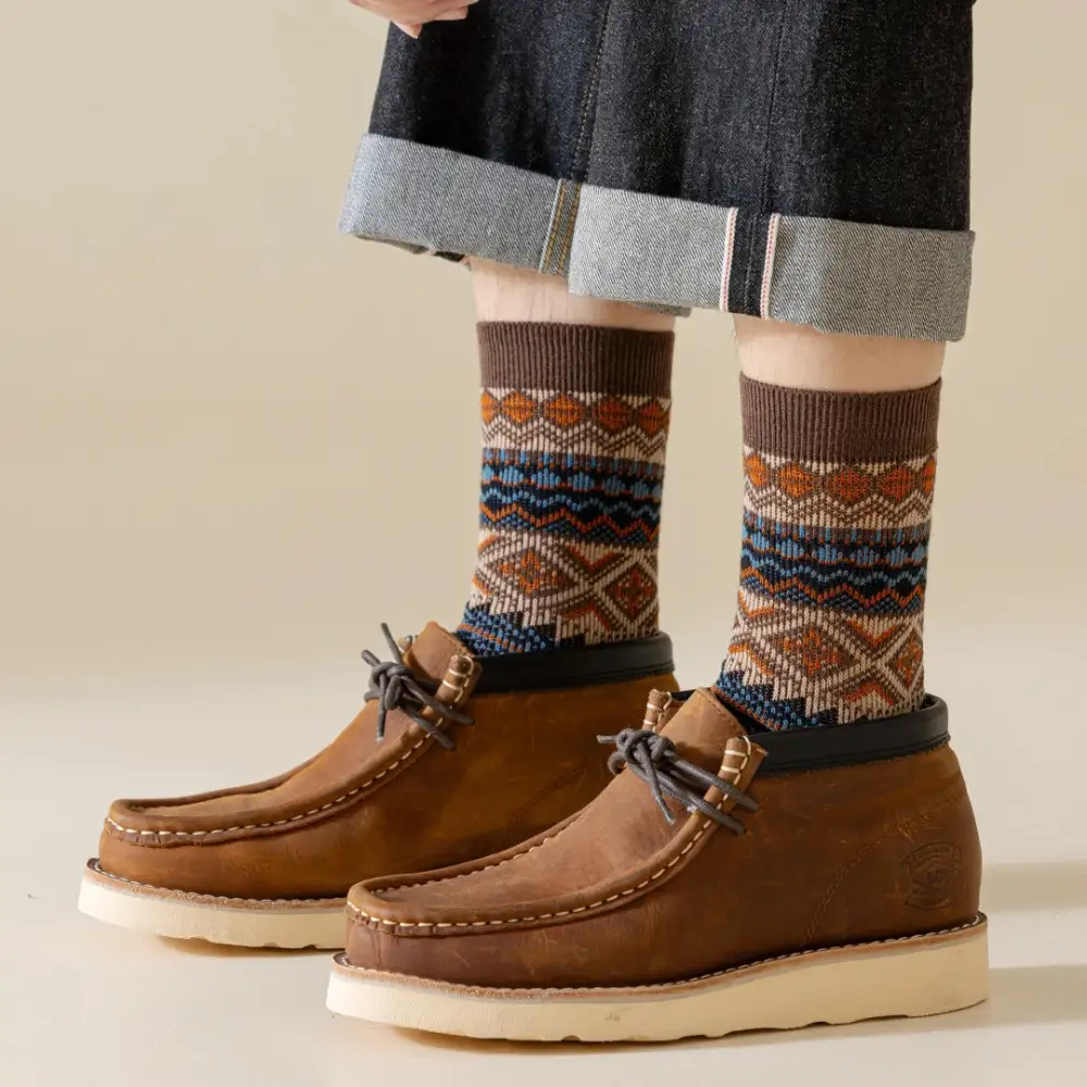 Geometric Crew Socks