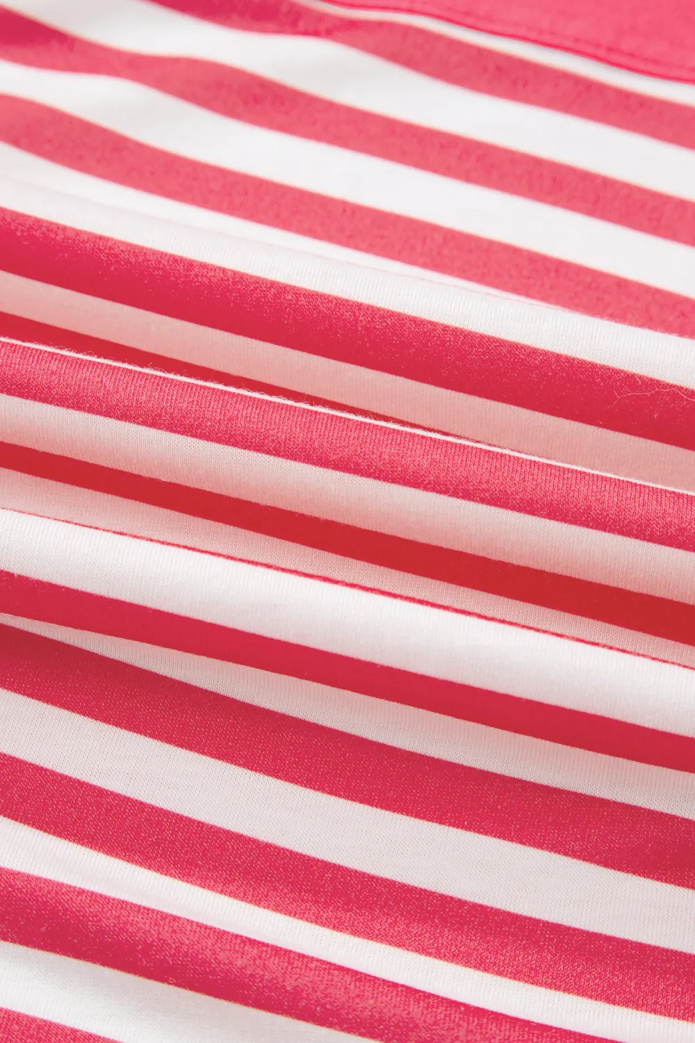 Pink Stripe Block Patchwork Drop Top