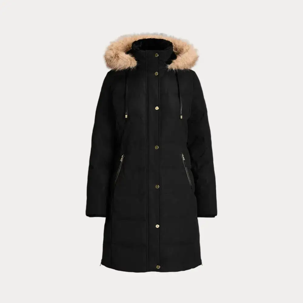 Classic Down Faux-Fur Hooded Women's Coat