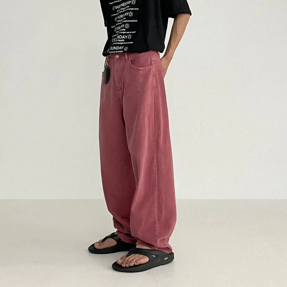 Clean Wide Leg Washed Jeans