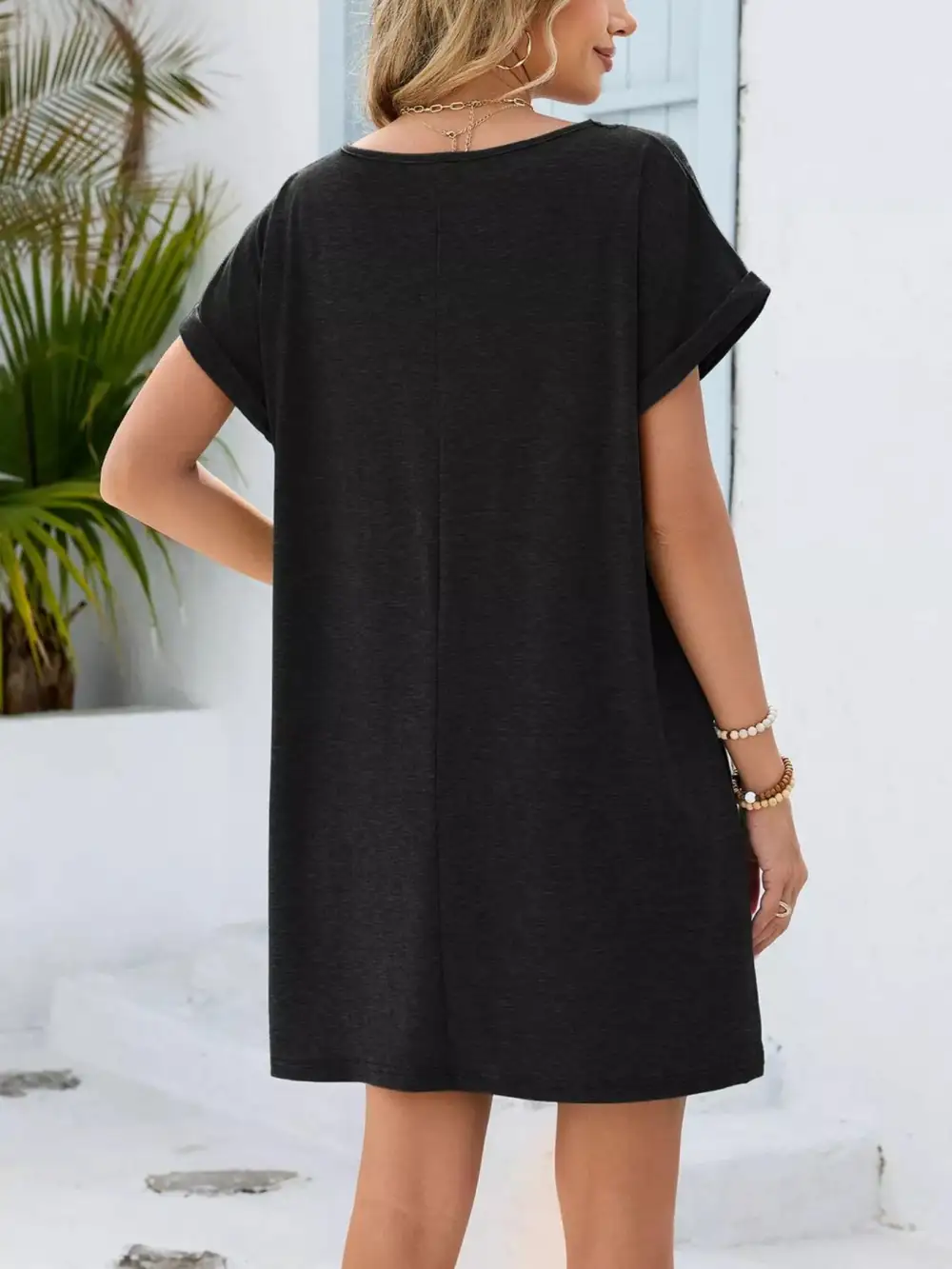 Polished Detail Lace Short Sleeve Dress