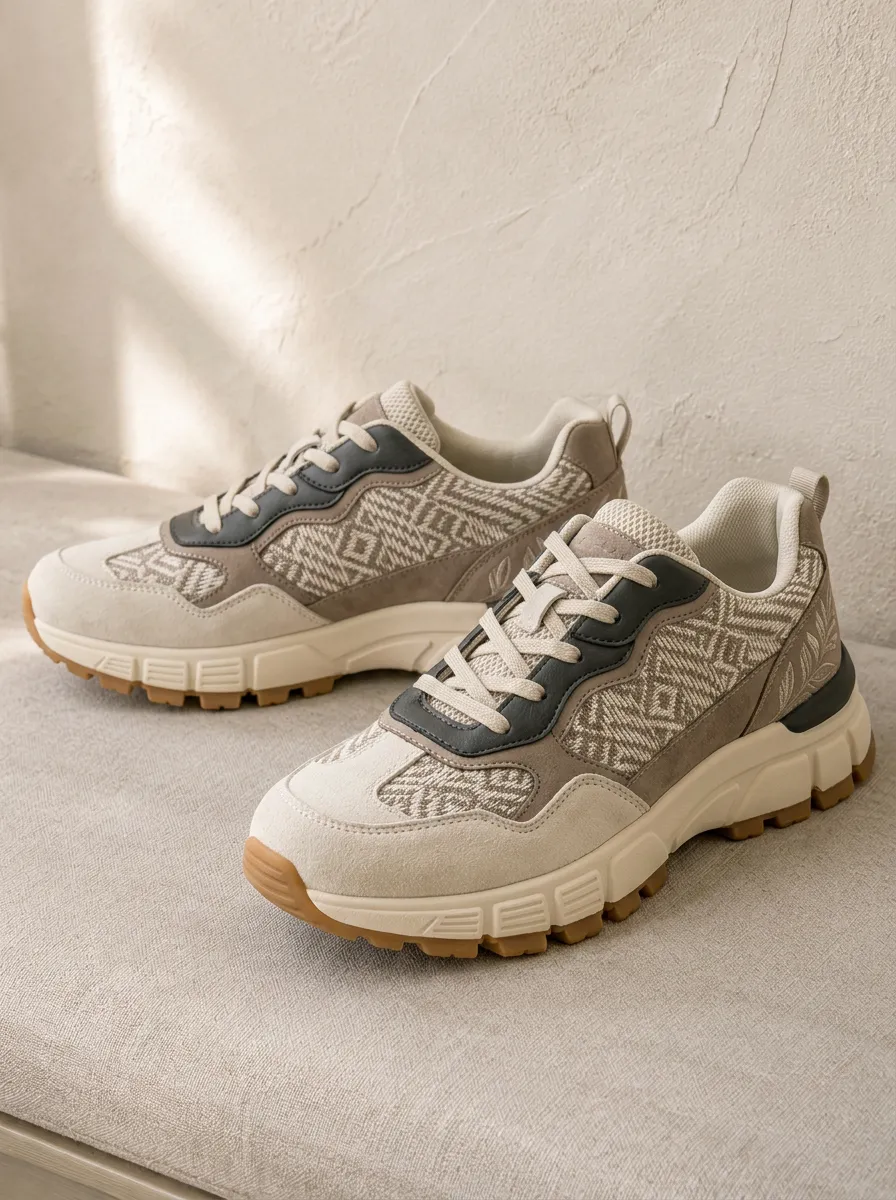 Women's Casual Geometric Pattern Printed Sneakers