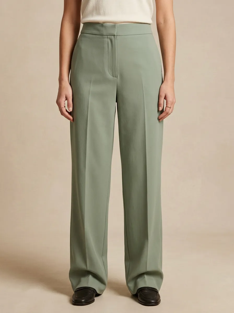 Smart Casual High Rise Wide Leg Trousers
