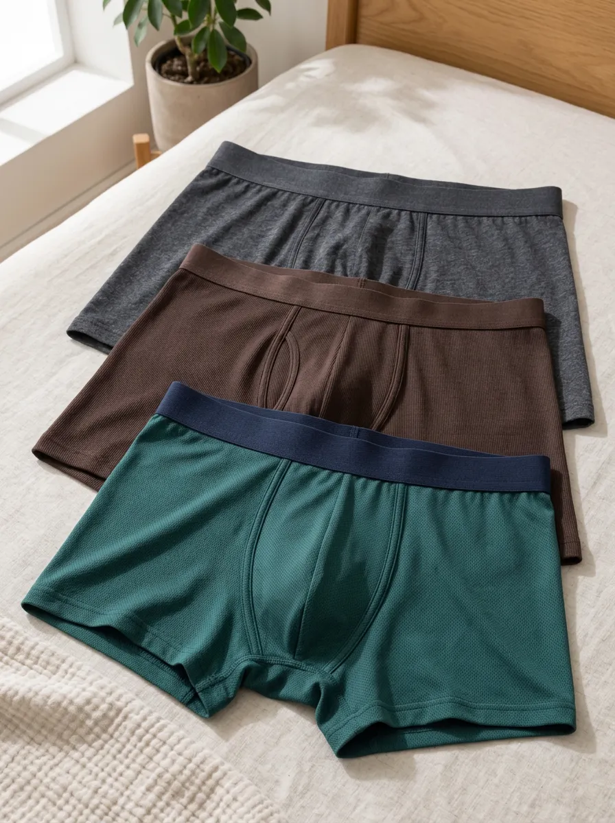 Men's Daily Basics Ribbed Cotton Boxer Briefs Set