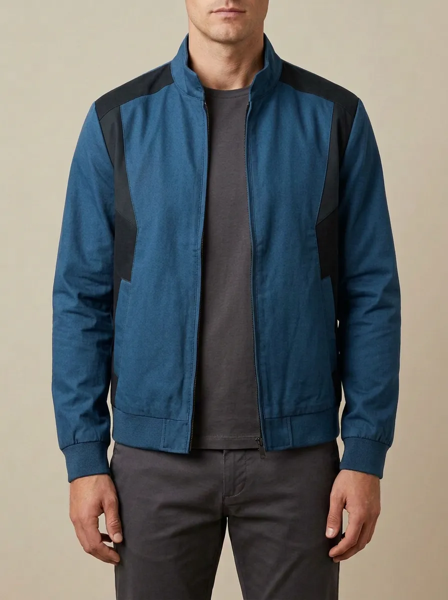 Solid Color Bomber Jacket