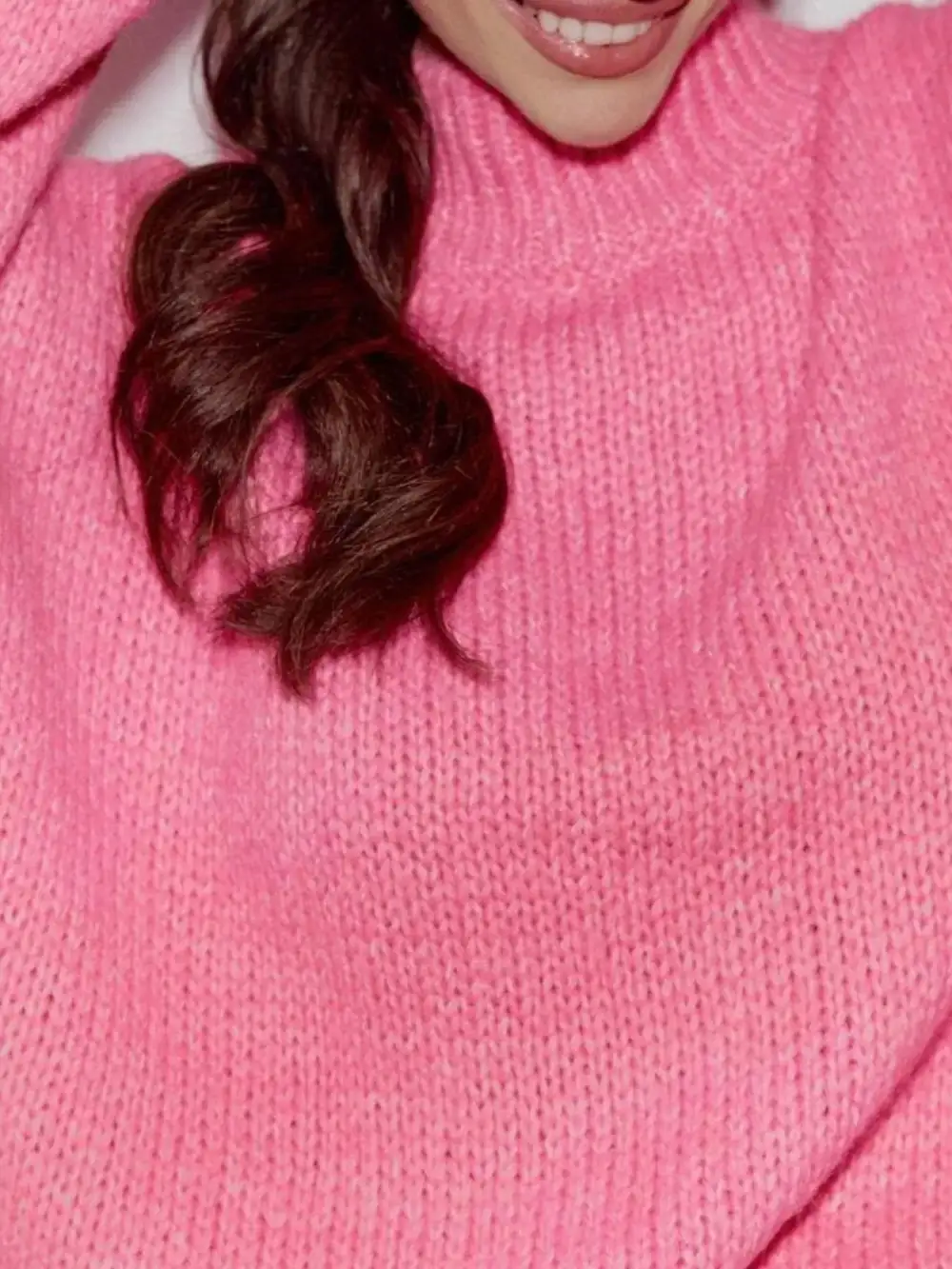 Oversize Mock Neck Dropped Shoulder Sweater