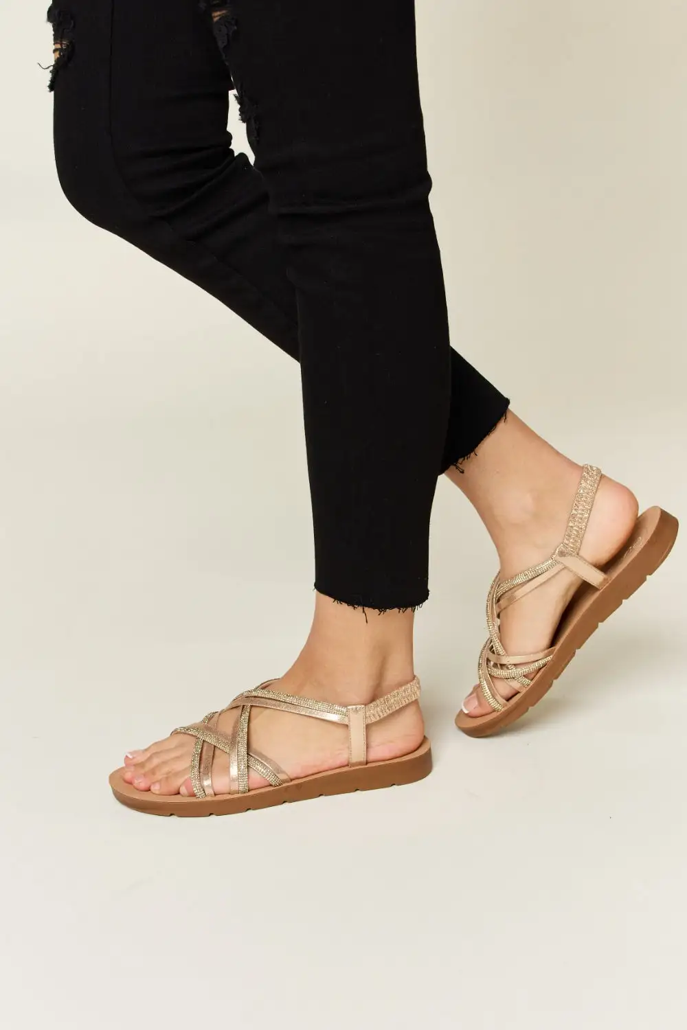 Flats Rhinestone Sandals