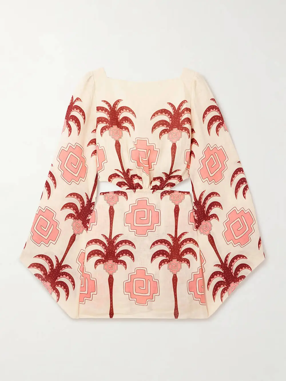 Unique Tropical Edge Palm Tree Mini Dress