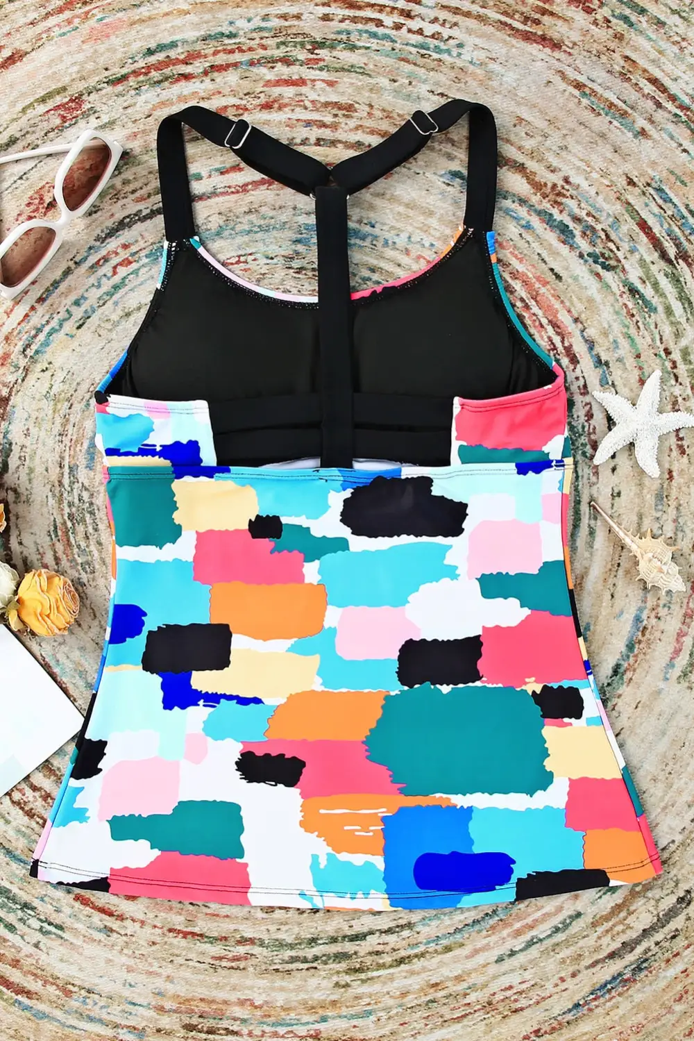 Swimwear Paisley Floral Camouflage Print Boho Tankini Top
