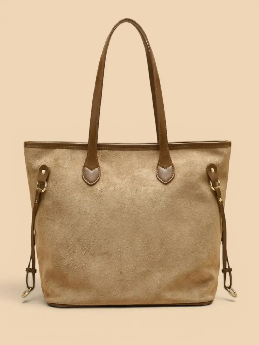 School Suede Look Tote Bag