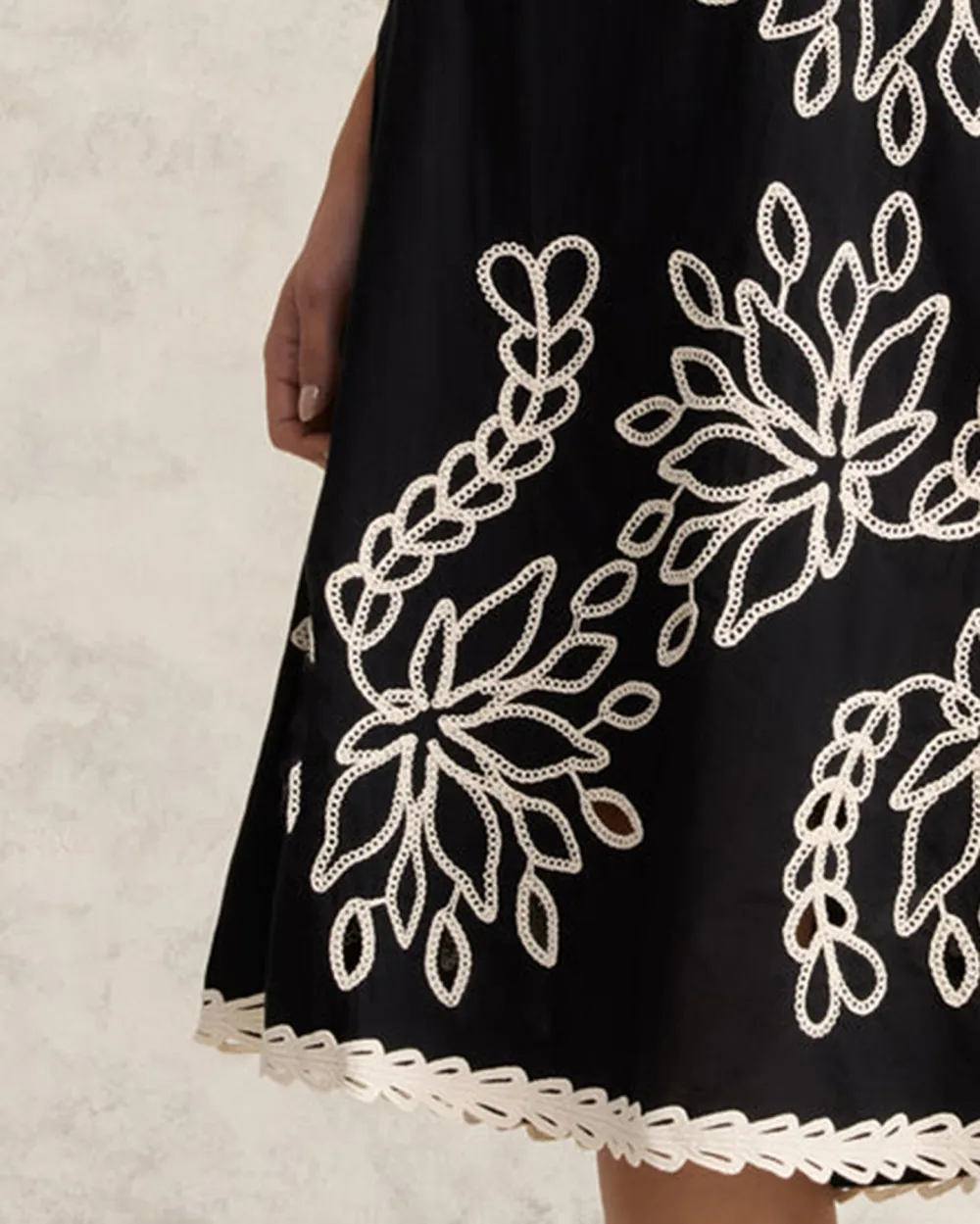 Embroidered Cotton Skirt